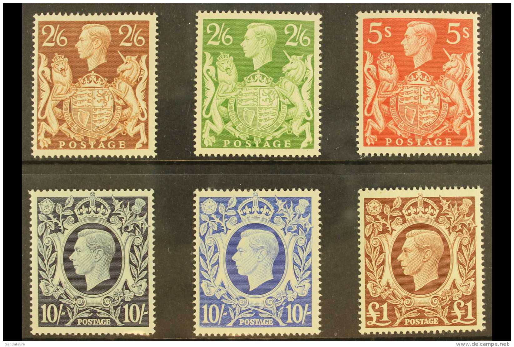 1939-48 "Square" High Values Set Complete, SG 476/78c, Never Hinged Mint (6 Stamps) For More Images, Please Visit... - Non Classés