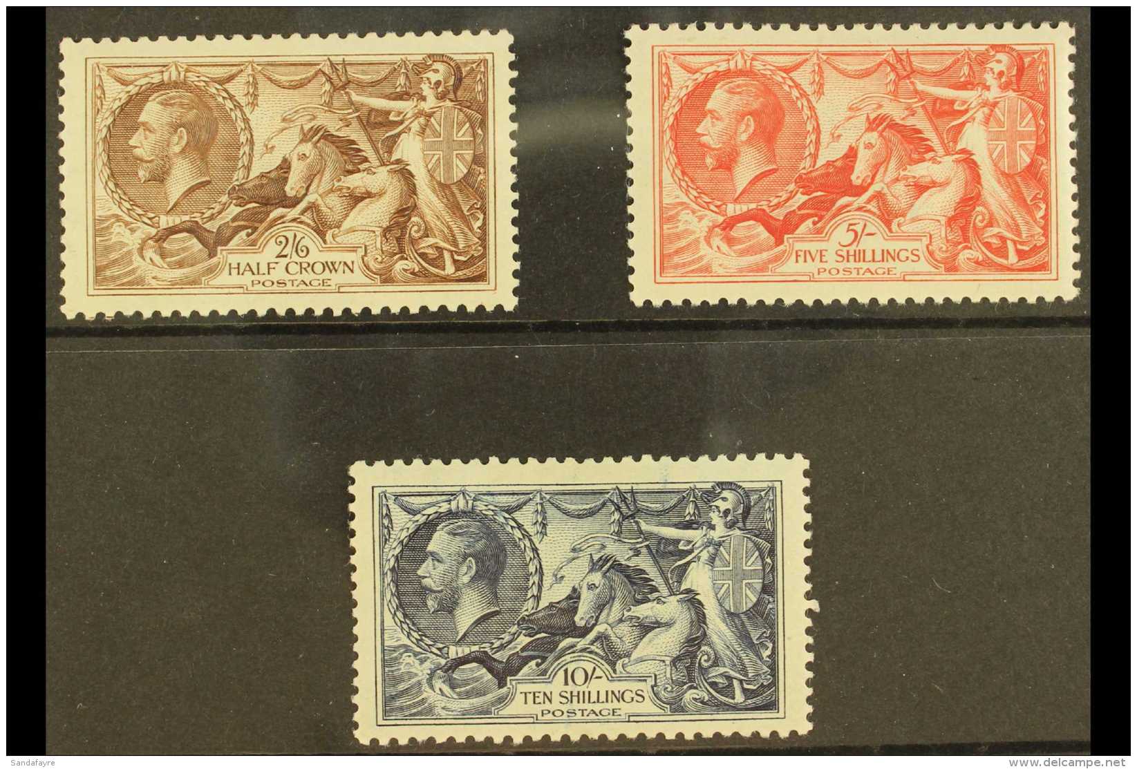 1934 Re-engraved Seahorses Complete Set, SG 450/452, Fine Mint, Lightly Hinged. (3 Stamps) For More Images, Please... - Non Classés