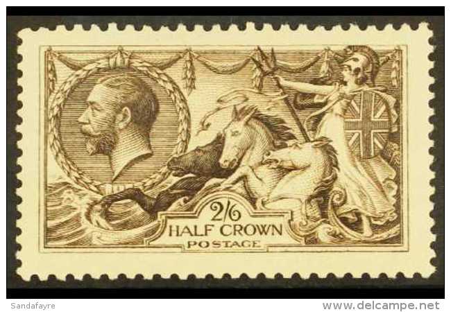 1913 2s6d Deep Sepia- Brown Waterlow Seahorse, SG 399, Lightly Hinged Mint, Well- Centered With Wonderful Colour... - Unclassified