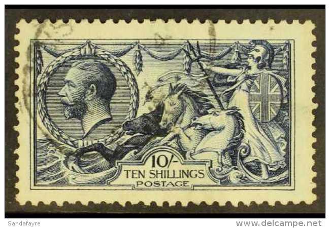 1913 10s Indigo-blue, Waterlow Printing, SG 402, Couple Of Shortish Perfs At Left, Otherwise Fine Used. For More... - Unclassified