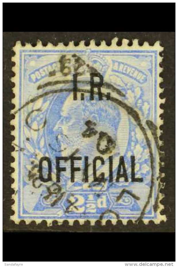 OFFICIAL 1902-04 2&frac12;d Ultramarine, "I.R. OFFICIAL" SG O22, Fine Used. For More Images, Please Visit... - Non Classés