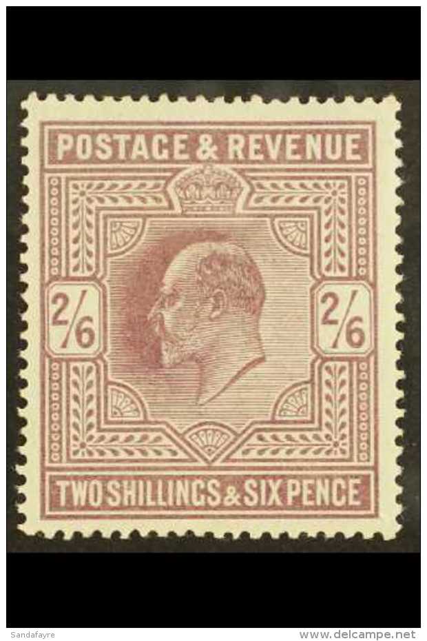 1911-13 2s6d Dull Reddish- Purple Somerset House Printing, SG 316, Very Lightly Hinged Mint. For More Images,... - Non Classificati