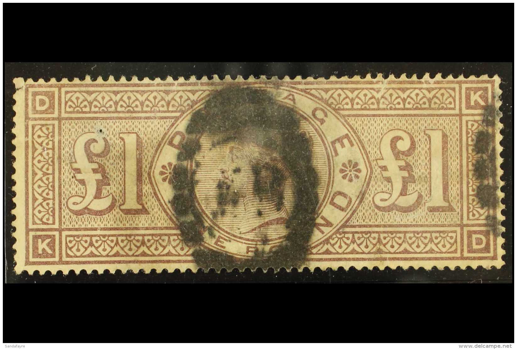 1884 &pound;1 Brown-lilac, Wmk Three Imperial Crowns, SG 185, Good Used, Several Faults, Cat.&pound;2800. For More... - Autres & Non Classés