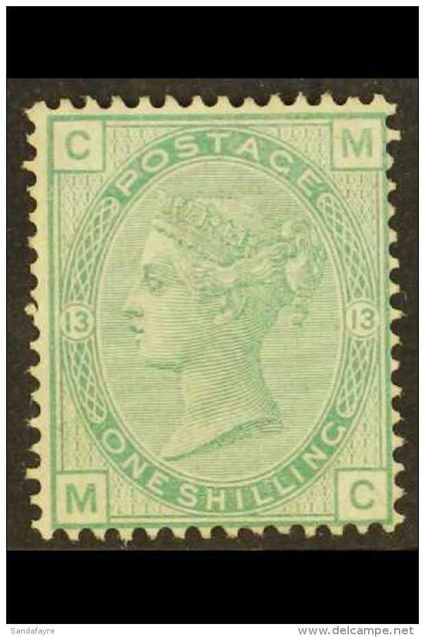 1873-80 1s Green, Plate 13, Wmk Spray, SG 150, Unused, Cat.&pound;650. For More Images, Please Visit... - Autres & Non Classés