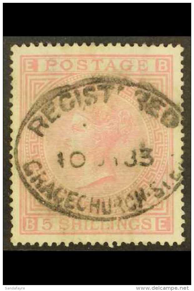 1867-83 5s Rose, Plate 4, White Paper, Wmk Anchor, SG 134, Good To Fine Used, Sound Example, Cat.&pound;4200. For... - Altri & Non Classificati