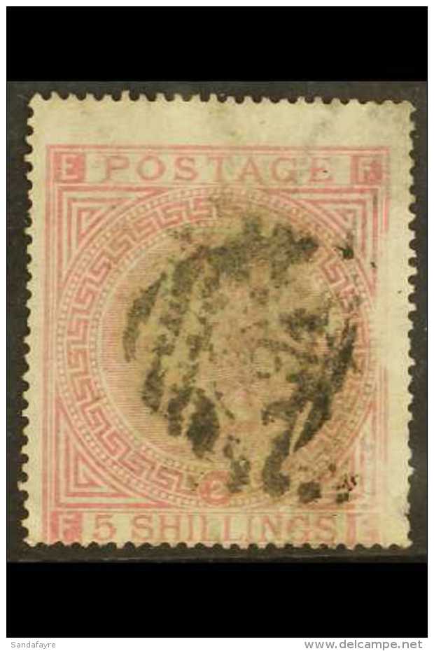 1867-83 5s Rose, Plate 2, Wmk Maltese Cross, SG 126, Used, Faults, Cat.&pound;1500. For More Images, Please Visit... - Autres & Non Classés