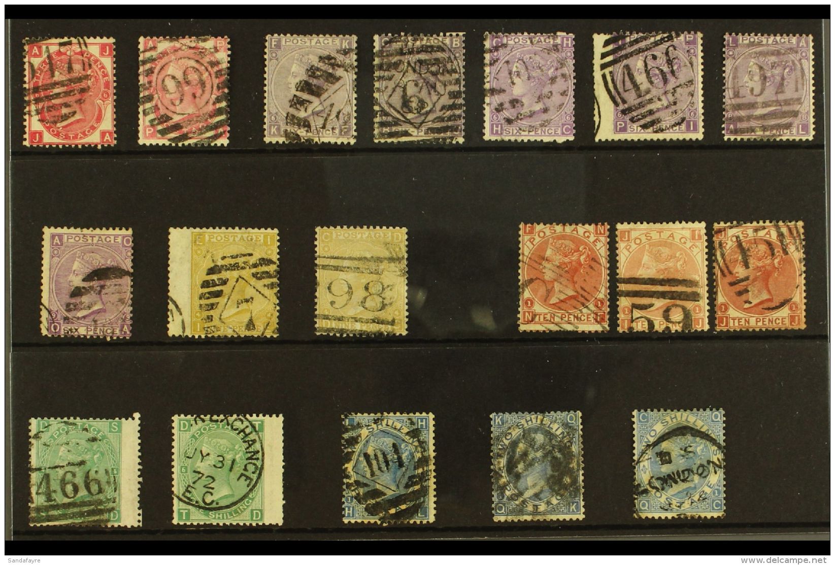 1867-80 WMK. SPRAY OF ROSE An Attractive Used Complete Basic Run Of  SG Numbers From The 3d Roses Through To The... - Autres & Non Classés