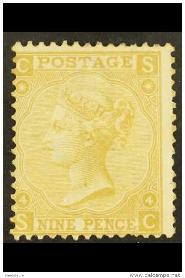 1867-80 9d Straw (plate 4) Wmk Spray, SG 110, Mint Part OG, Lovely Fresh Colour, Couple Minor Perf Faults. Cat... - Andere & Zonder Classificatie