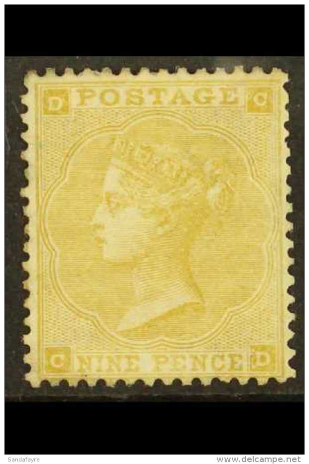 1862-4 9d Straw, Small Corner Letters, Wmk Emblems, SG 87, Unused, Recut Perforations At Right, Cat.&pound;4000.... - Altri & Non Classificati