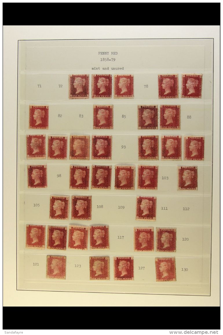 1858-79 MINT PENNY PLATES 1d Reds, All Different Collection Of Printing Plates Numbers 71 And 224, Note Better... - Altri & Non Classificati