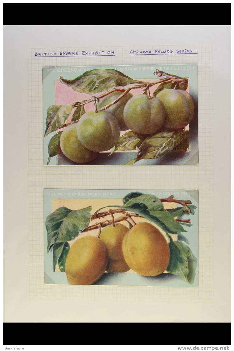 1924-25 CHIVERS ADVERTISING FRUITS POSTCARDS. British Empire Exhibition - Unused Coloured Picture Postcards Of... - Other & Unclassified