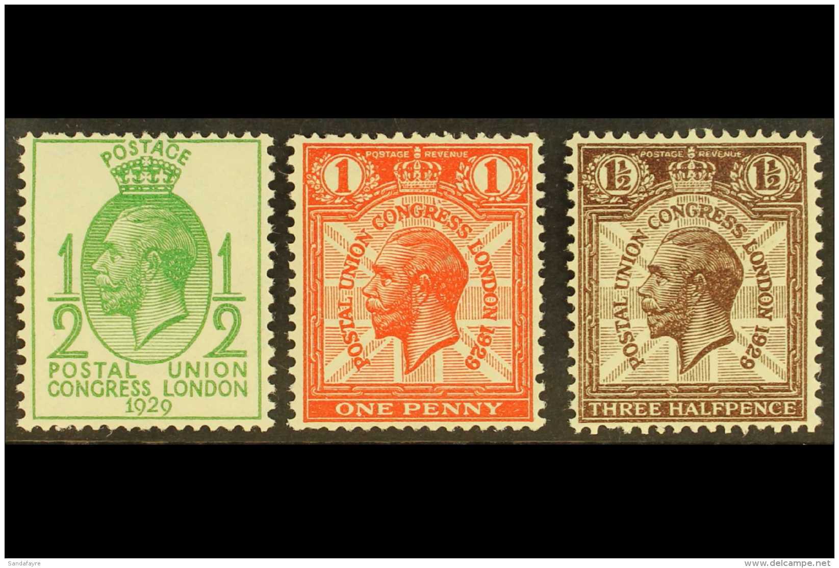 1929 UPU &frac12;d, 1d And 1&frac12; Wmk Sideways, SG 434a/6a, Very Fine Mint. (3 Stamps) For More Images, Please... - Other & Unclassified