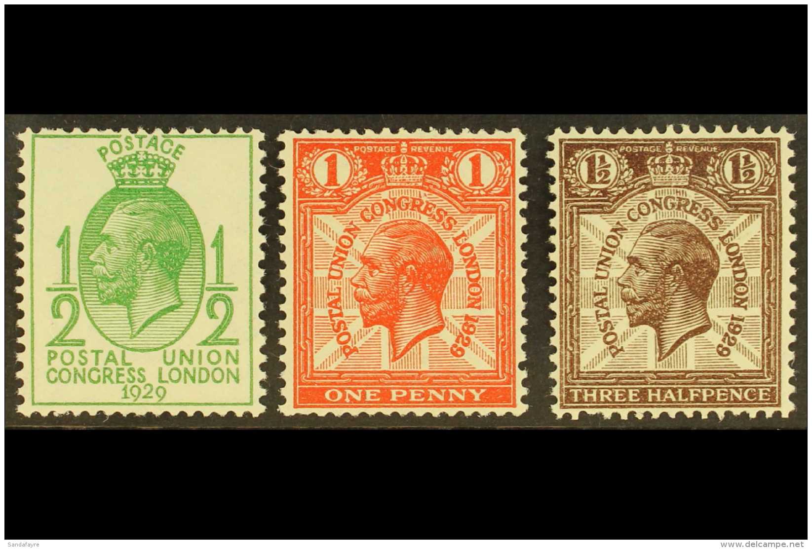 1929 UPU &frac12;d, 1d And 1&frac12; Wmk Sideways, SG 434a/6a, Very Fine Mint. (3 Stamps) For More Images, Please... - Autres & Non Classés