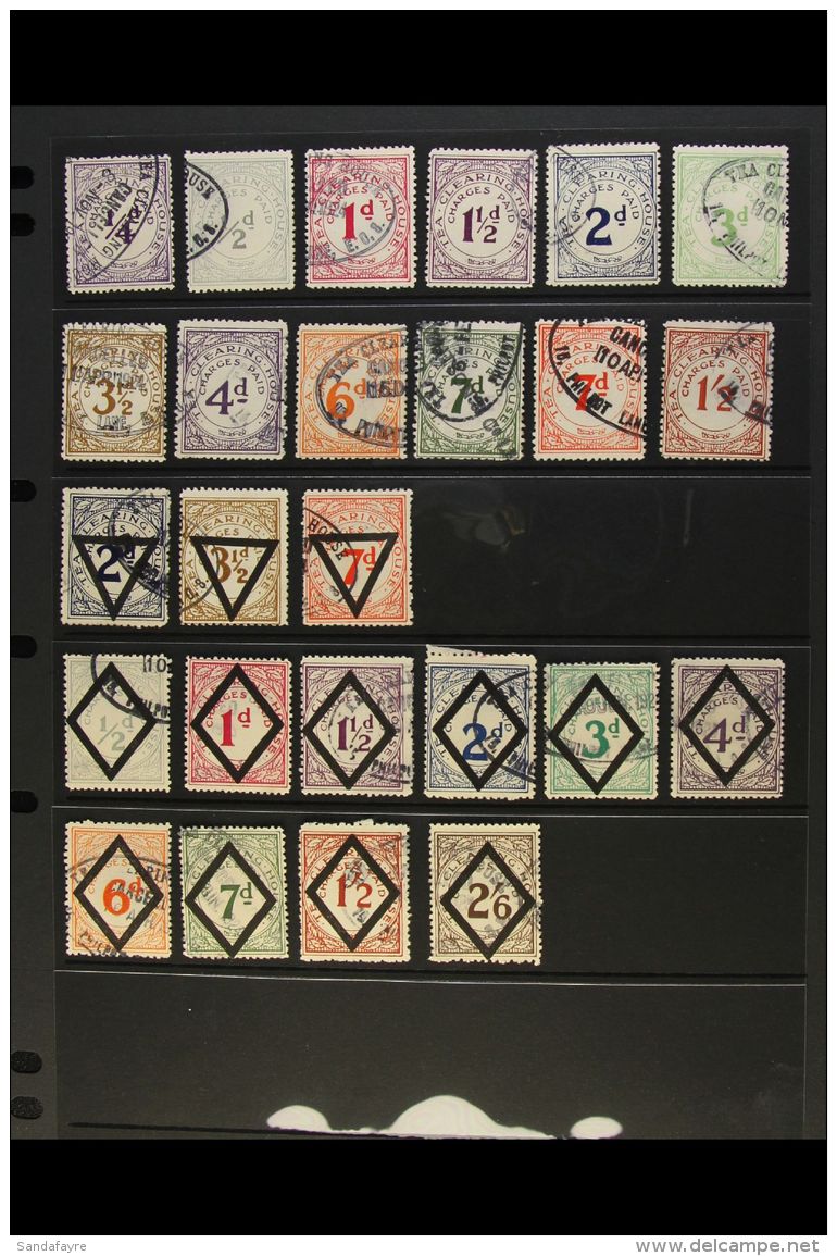 REVENUE STAMPS TEA CLEARING HOUSE 1923-1926 All Different Fine Used Collection. With 1923 Values (12) To 1s2d;... - Other & Unclassified