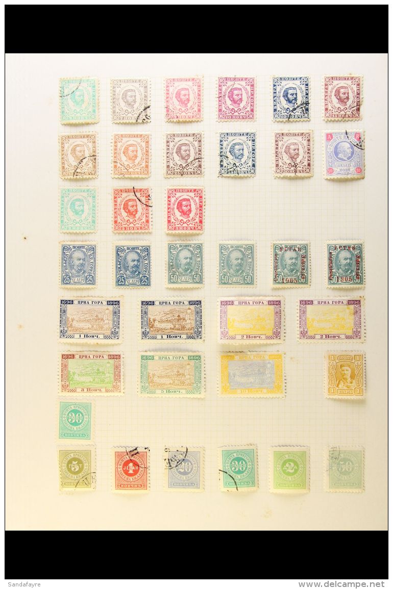 YUGOSLAVIA &amp; AREAS 1869-1943 Old Time Mint &amp; Used Collection On Leaves, Inc Montenegro, Serbia, Kingdom Of... - Autres & Non Classés