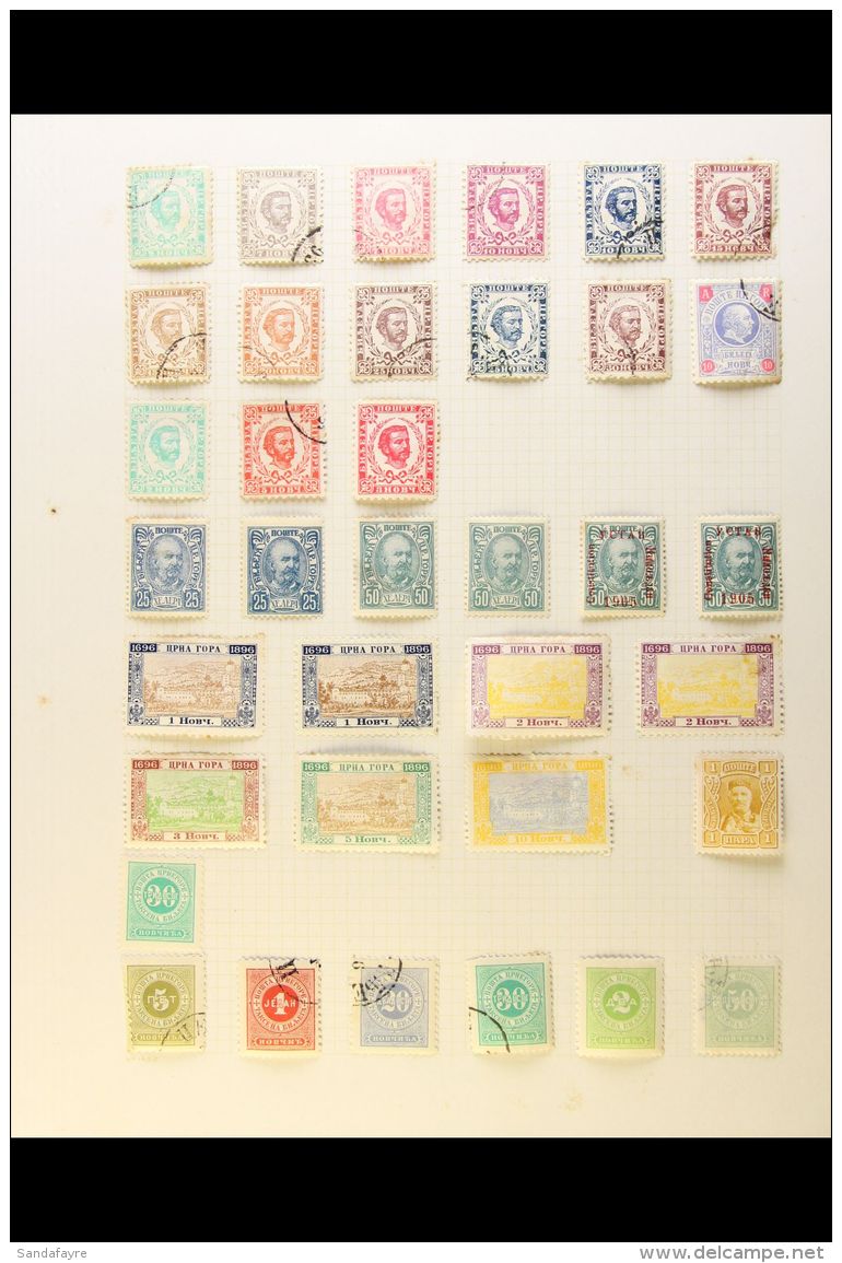 YUGOSLAVIA &amp; AREAS 1869-1943 Old Time Mint &amp; Used Collection On Leaves, Inc Montenegro, Serbia, Kingdom Of... - Altri & Non Classificati