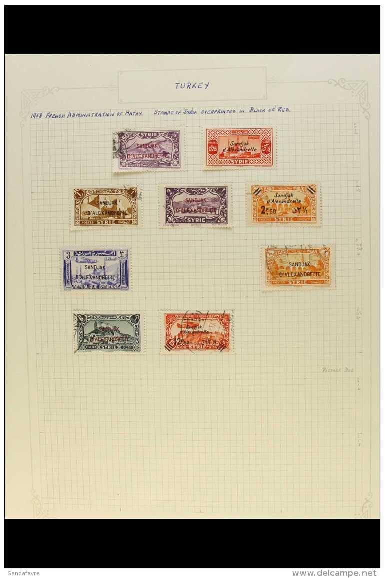 HAYTAY 1938 - 9 Mint And Used Selection With Sanjak Of Alexandretta Airs Mint Vals To 25p, Republic 1939 Ovpt Set... - Autres & Non Classés