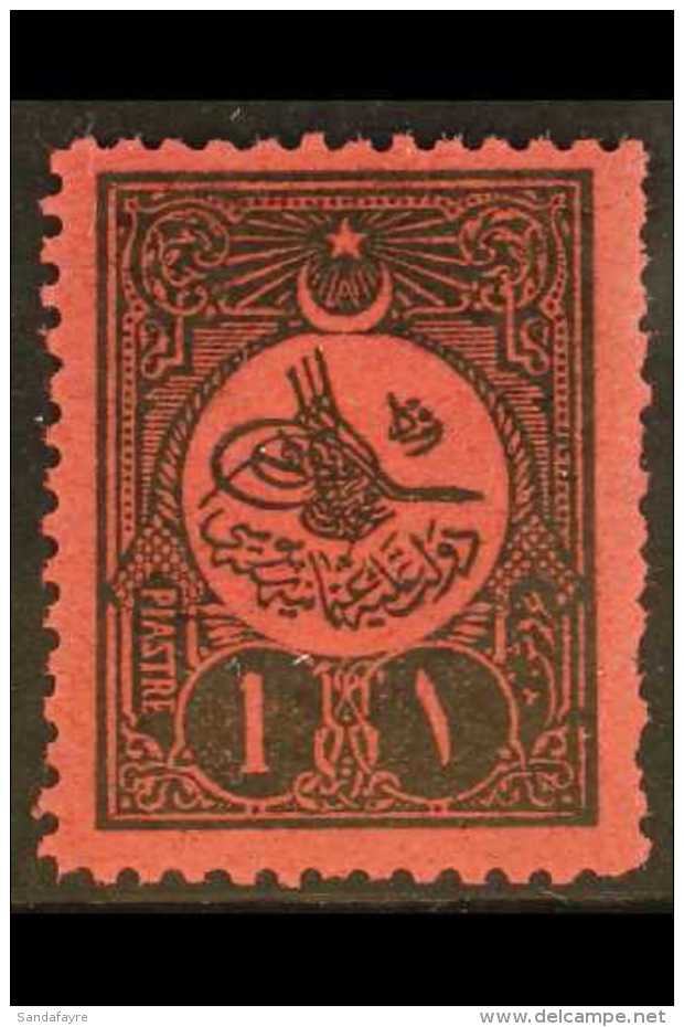 1909 1pi Black On Crimson, Postage Due, Perf 12, Plate 1, SG D286A, Fine And Fresh Mint. Scarce Stamp. For More... - Altri & Non Classificati