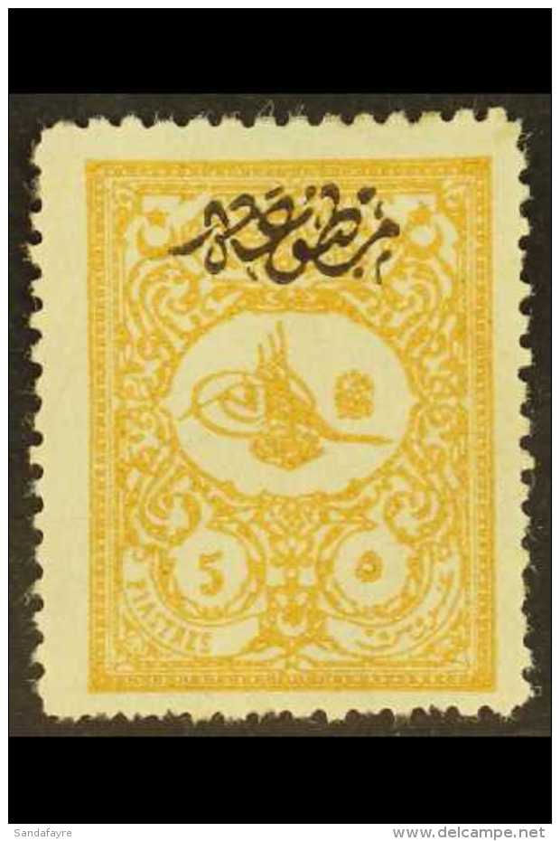 1901 5pi Yellow Buff, For Foreign Mail, Ovptd "Printed Matter, SG N194, Very Fine Mint. Scarce Stamp. For More... - Altri & Non Classificati