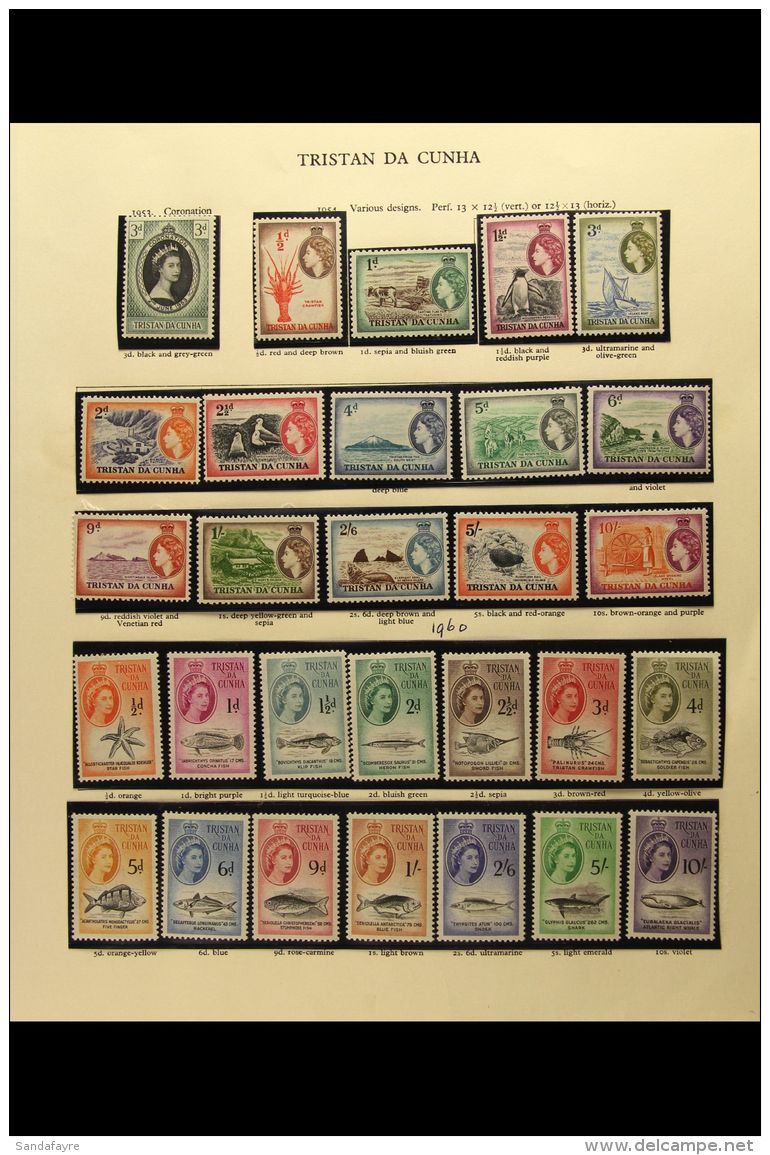 1953-78 SUPERB MINT COLLECTION On Printed Album Pages, Except For 1972 Longboats Set, Collection COMPLETE FROM... - Tristan Da Cunha