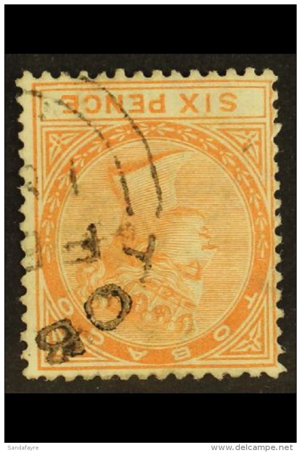 1879 6d Orange, Wmk Crown CC INVERTED, SG 3w, Very Fine Used. For More Images, Please Visit... - Trinité & Tobago (...-1961)