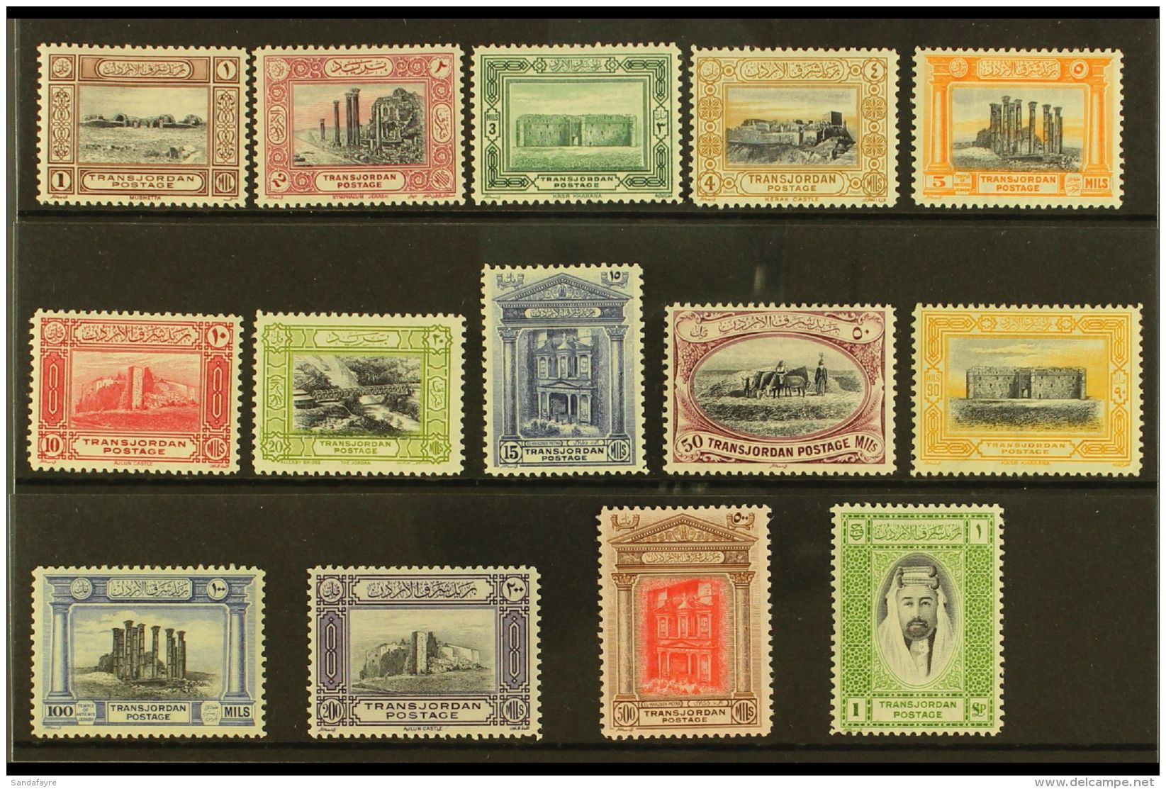 1933 Pictorial Set Complete, SG 208/31, Very Fine Mint Appearance Some Values With Light Gum Toning. (14 Stamps)... - Jordanien
