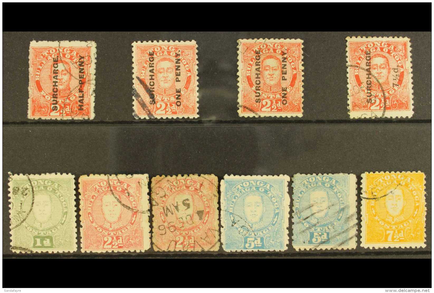 1895 FINE USED A Delightful Selection On A Stock Card, ALL DIFFERENT &amp; Include A Basic Run, SG 29/35 Plus... - Tonga (...-1970)