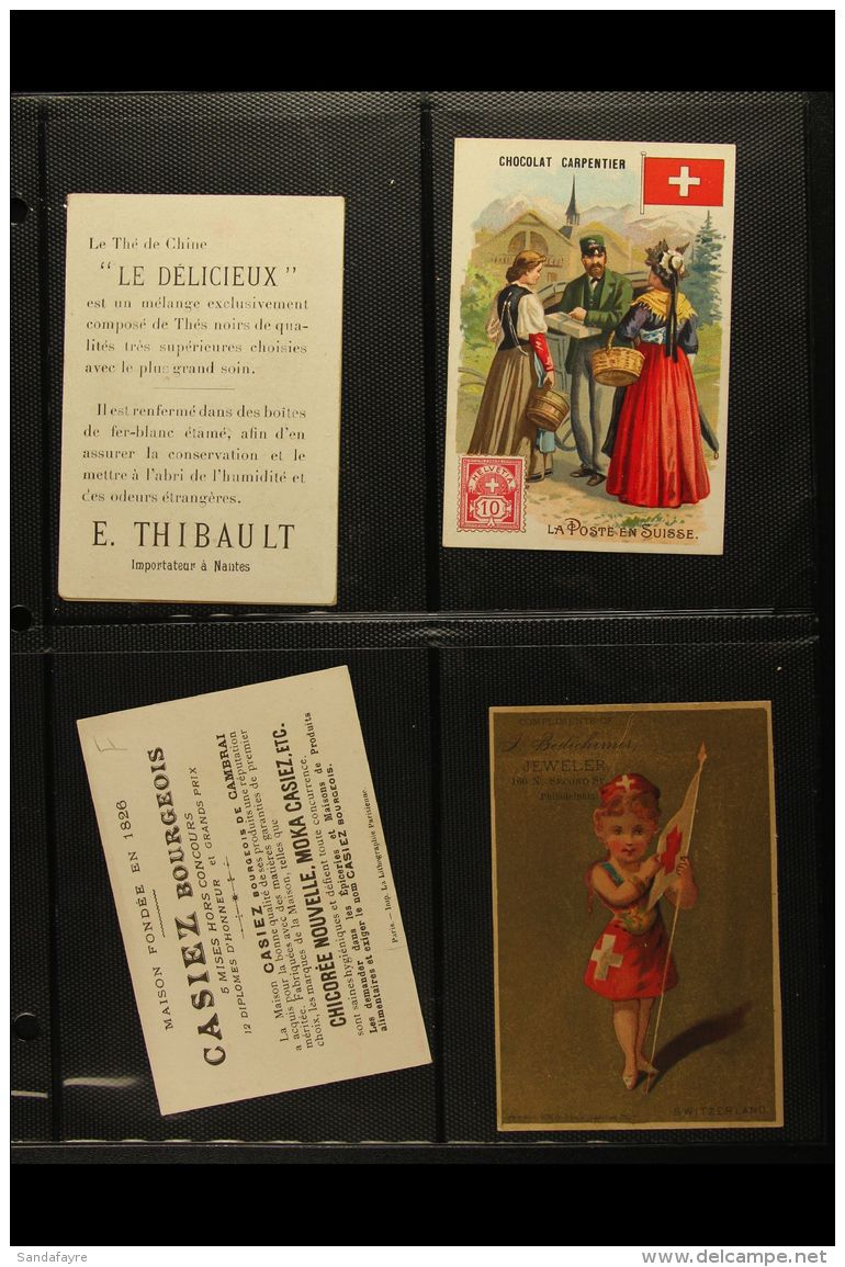 STAMP DESIGNS ON ADVERTISING CARDS - CIRCA 1908 A Scarce &amp; Attractive Group Of Colourful, Continental... - Andere & Zonder Classificatie