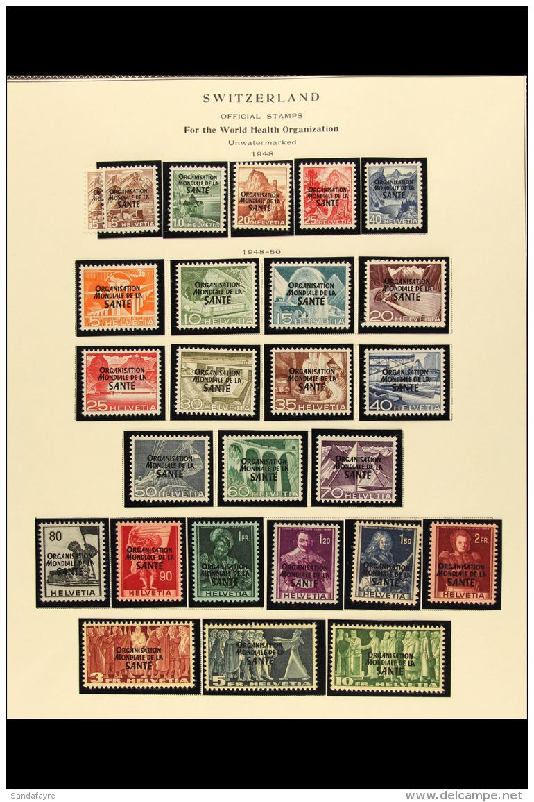 INTERNATIONAL ORGANIZATIONS: OMS/WHO A Very Fine Mint Collection Incl. 1944 Set Etc. (48 Stamps) For More Images,... - Autres & Non Classés