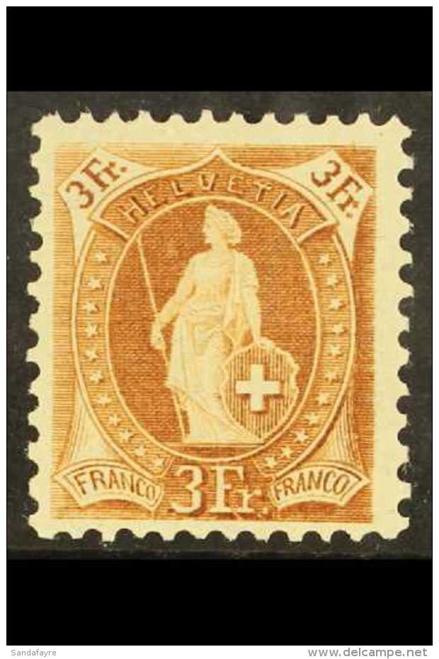 1905-07 3fr Yellow-brown, Wmk Cross, Perf.11&frac12;x11, Mi 80C, SG 206, Never Hinged Mint. For More Images,... - Autres & Non Classés