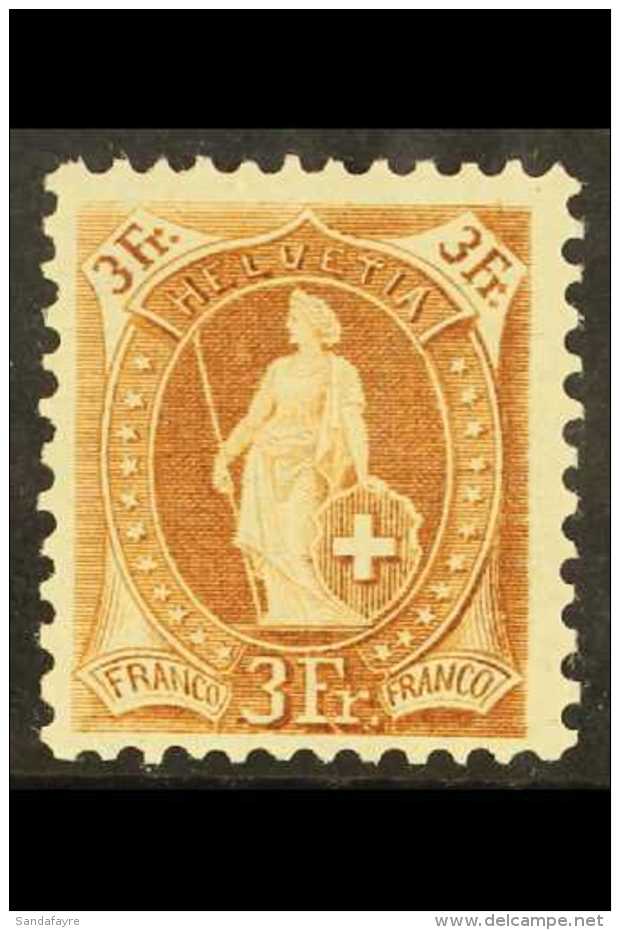1905-07 3fr Yellow-brown, Wmk Cross, Perf.11&frac12;x11, Mi 80C, SG 206, Never Hinged Mint. For More Images,... - Altri & Non Classificati