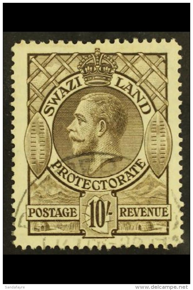 1933 KGV 10s Sepia, SG 20, Very Fine Used. For More Images, Please Visit... - Swaziland (...-1967)