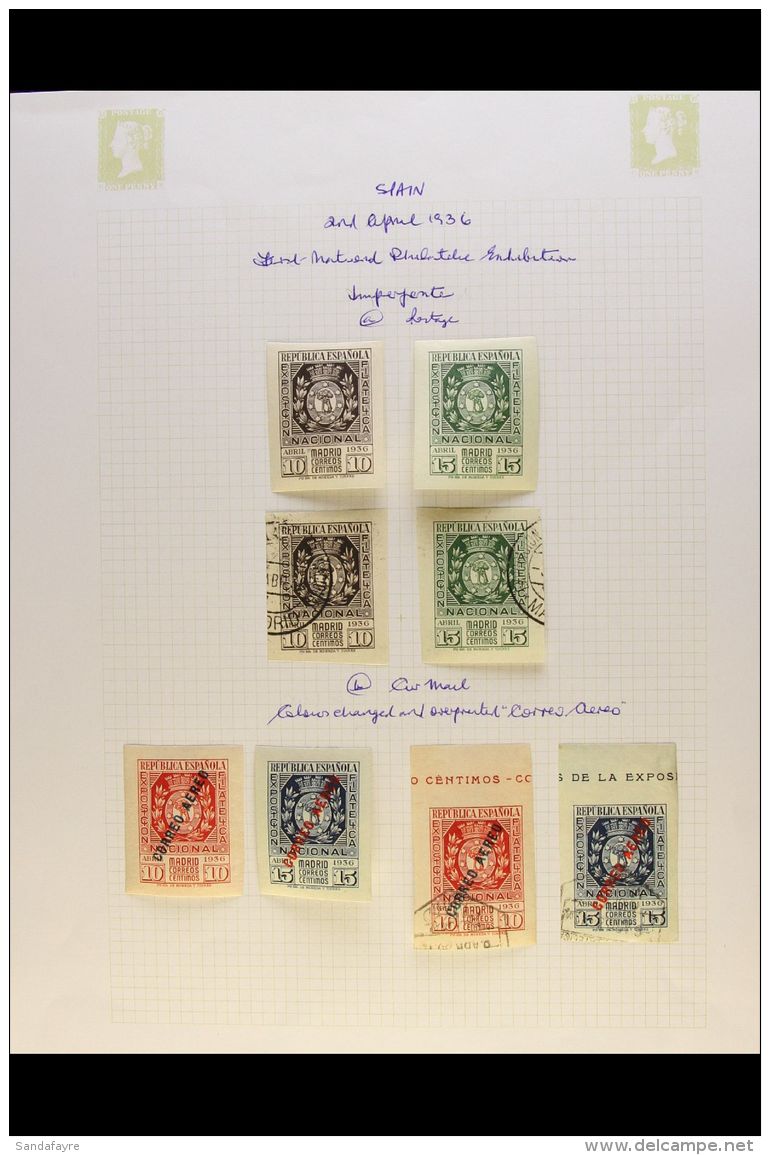 1936 1st National Philatelic Exhibition, Imperf Postage And Airmail Set, SG 817/820,  Both Very Fine Mint And... - Altri & Non Classificati