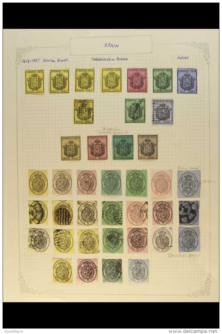 1854 - 1855 OFFICIALS COLLECTION Fine Mint And Used Collection Of The Coat Of Arms Official Types Incl 1854 Issue... - Autres & Non Classés