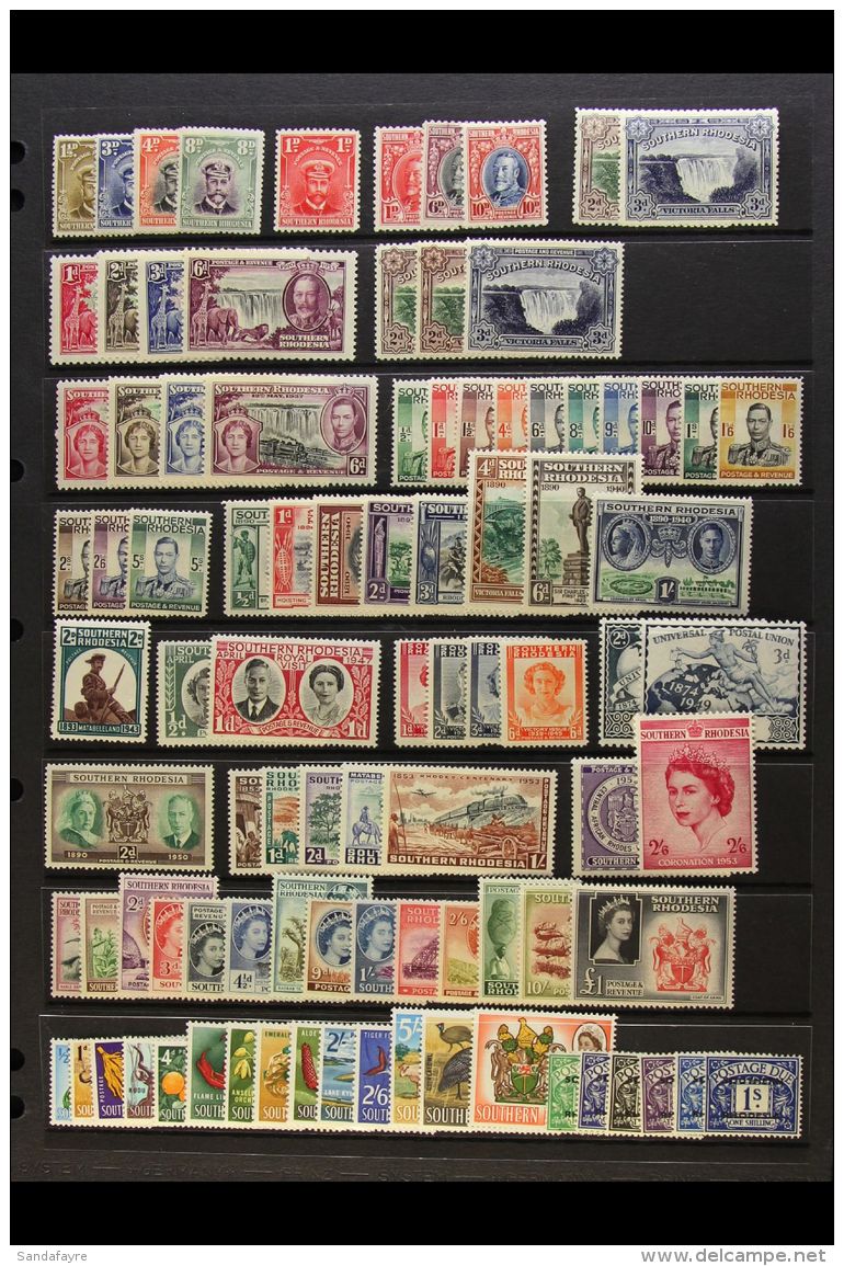 1924-64 FINE MINT COLLECTION Incl. 1924 To 8d, 1932 Falls 2d And 3d, 1935 Jubilee Set, KGVI Complete, 1953... - Rhodesia Del Sud (...-1964)