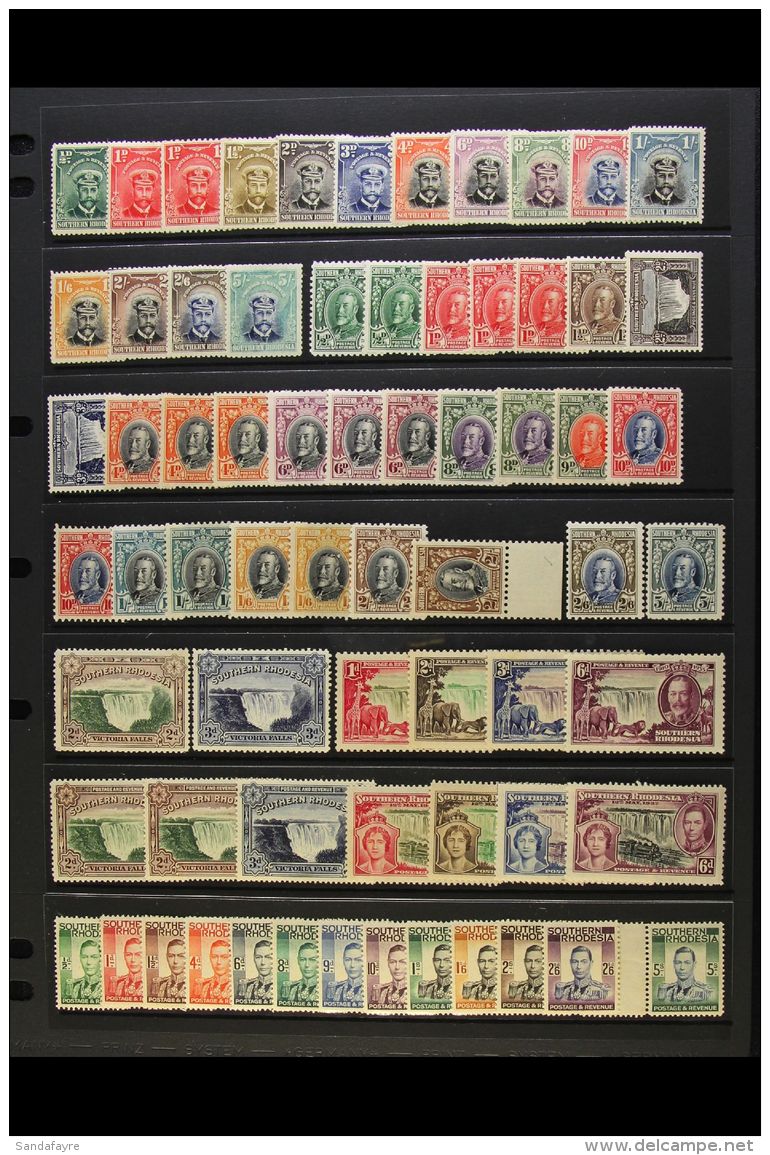 1924-64 FINE MINT / NEVER HINGED COLLECTION Almost Complete Run Of Basic Issues, Plus Perfs From The 1931-7 KGV... - Rhodesia Del Sud (...-1964)