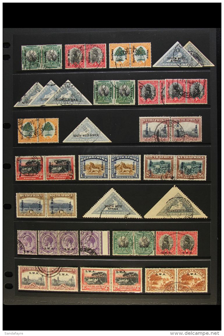 1926-90 GOOD TO FINE USED COLLECTION Great Looking Collection With 1926 &amp; 1927 &frac12;d, 1d &amp; 6d Sets... - Africa Del Sud-Ovest (1923-1990)