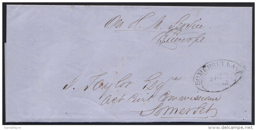 COGH 1862 (29 Jan) Cover From Pearston To Somerset East, With Dated Oval Handstamp In Red, And Arrival Oval Cancel... - Non Classificati