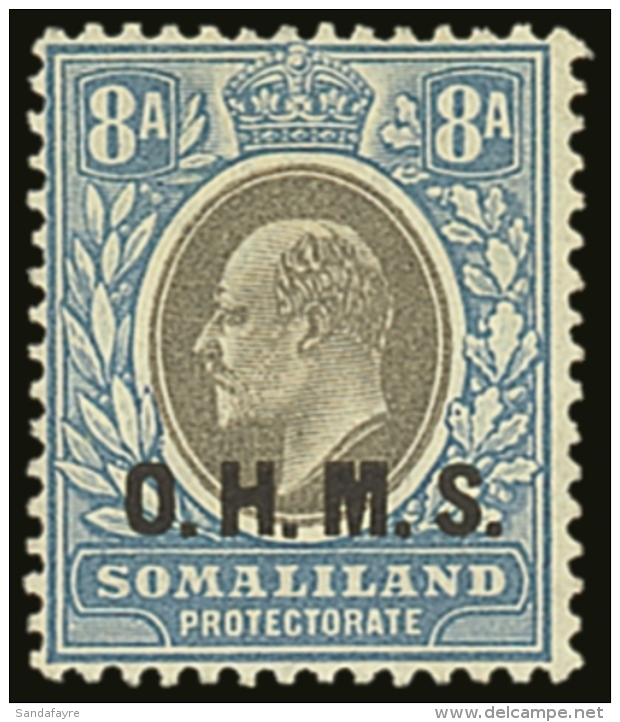 1904 OFFICIAL 8a Grey Black And Pale Blue SG O13, Very Fine Mint.  For More Images, Please Visit... - Somaliland (Protectorat ...-1959)