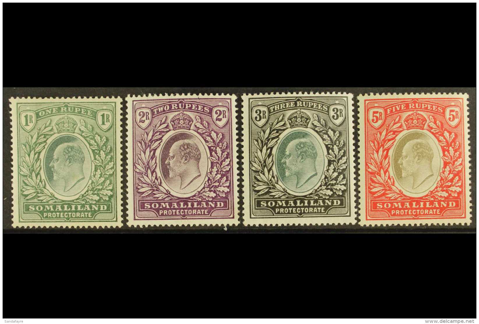 1904 1r, 2r, 3r, And 5r Definitive Top Values, SG 41/44, Very Fine Mint. (4 Stamps) For More Images, Please Visit... - Somaliland (Protectorate ...-1959)