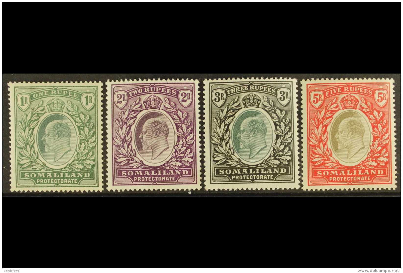 1904 1r, 2r, 3r, And 5r Definitive Top Values, SG 41/44, Very Fine Mint. (4 Stamps) For More Images, Please Visit... - Somaliland (Protettorato ...-1959)