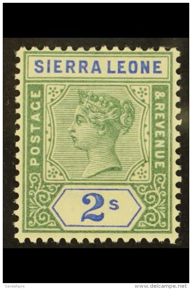 1896 2s Green And Ultramarine, SG 83, Never Hinged Mint. For More Images, Please Visit... - Sierra Leone (...-1960)