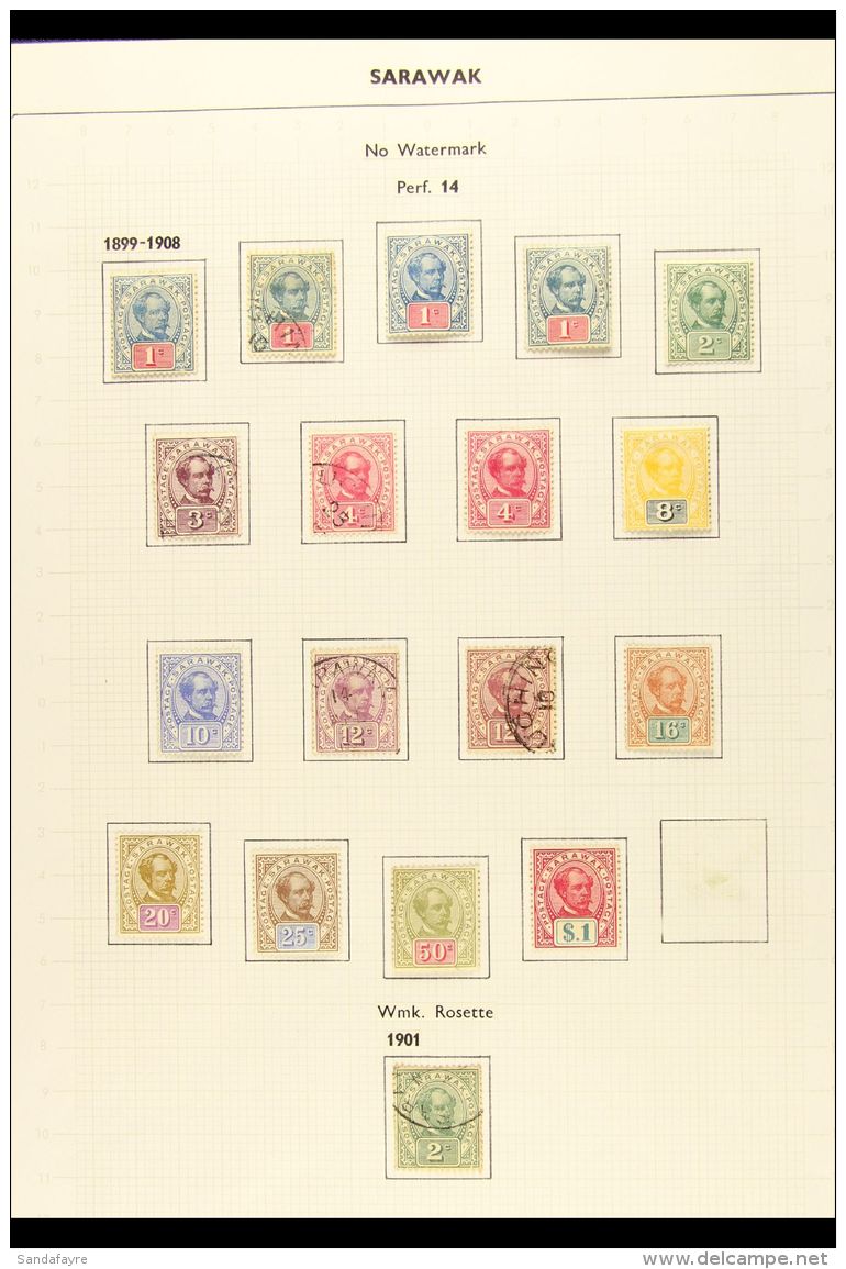 1899-1946 ALL DIFFERENT COLLECTION A Mint Or Used Collection On Album Pages Which Includes 1899-1908 Values To $1... - Sarawak (...-1963)