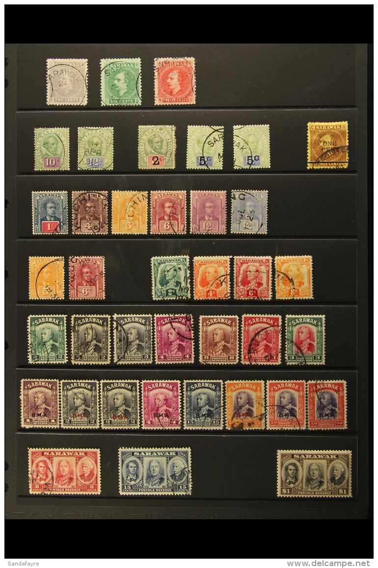 1871-1963 USEFUL USED COLLECTION ALL DIFFERENT And Including 1875 Range To 12c, 1888-97 10c &amp; 12c, 1889-92... - Sarawak (...-1963)
