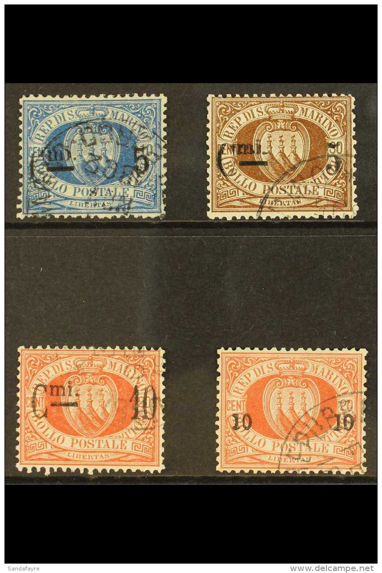 1892 Surcharge Set Complete, Sass S2, Very Fine And Fresh Used. (4 Stamps) For More Images, Please Visit... - Altri & Non Classificati