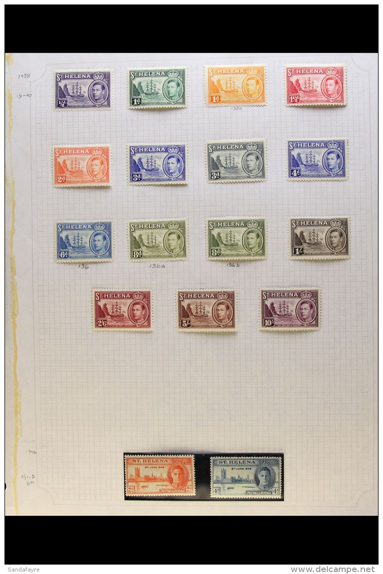 1937-90 COLLECTION With KGVI Complete Incl. 1938-44 Set With Both 8d Shades Mint, 1953-59 Set Mint, Then Never... - Isola Di Sant'Elena
