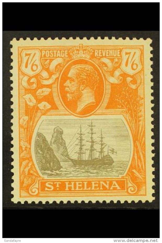1922-37 7s6d Grey-brown &amp; Yellow-orange, Wmk Script CA, SG 111, Very Fine Mint. For More Images, Please Visit... - Sainte-Hélène