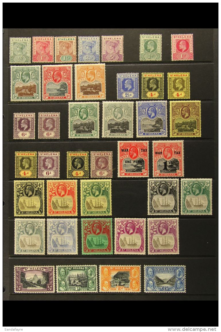 1890-1959 FINE MINT COLLECTION A Lovely All Different Collection Which Includes 1890-97 Values To 5d, 1902... - Isola Di Sant'Elena