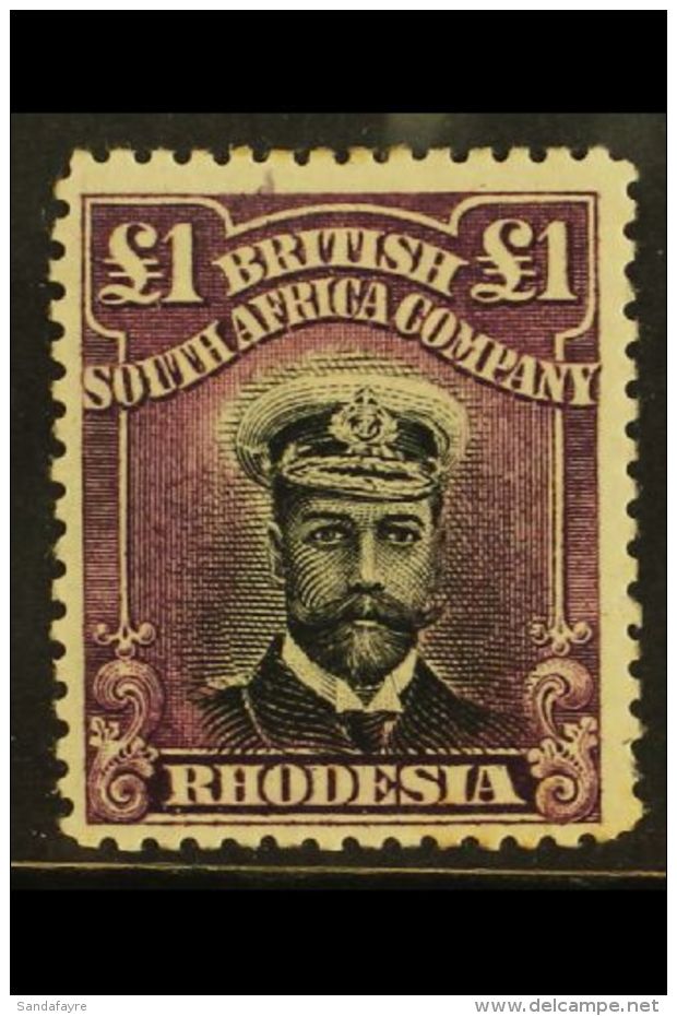 1913-19 &pound;1 Black &amp; Purple Perf 14 (Head II), SG 242, Fine Mint For More Images, Please Visit... - Altri & Non Classificati