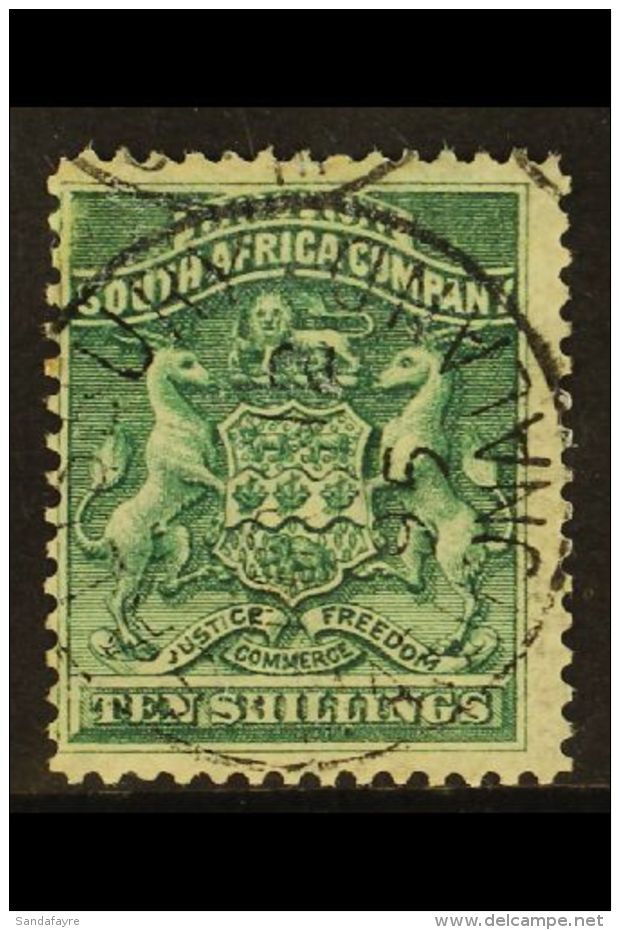 1892-93 10s Deep Green Arms, SG 9, Neat Salisbury/Mashonaland MR 12 1895 Cds. For More Images, Please Visit... - Autres & Non Classés